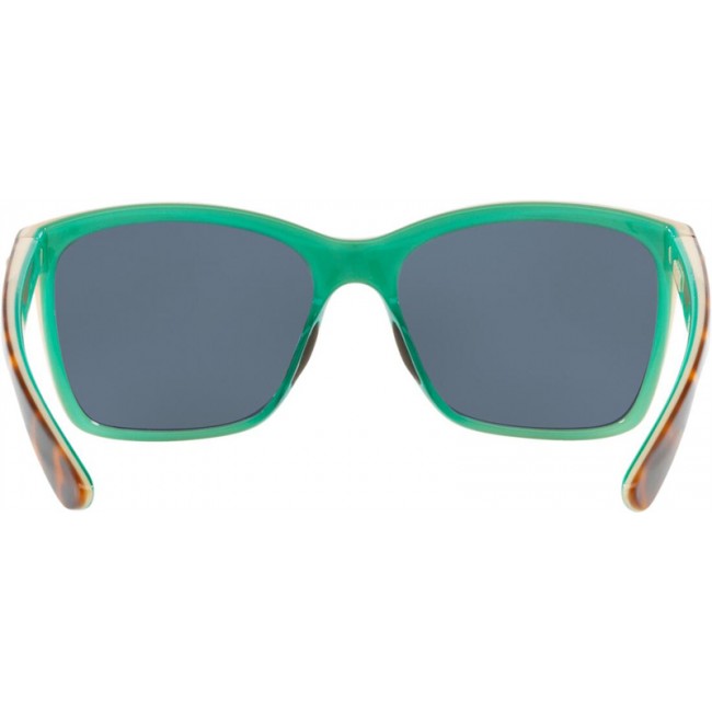 Costa Anaa Sunglasses Shiny Retro Tort/Cream/Mint Frame Grey Lens