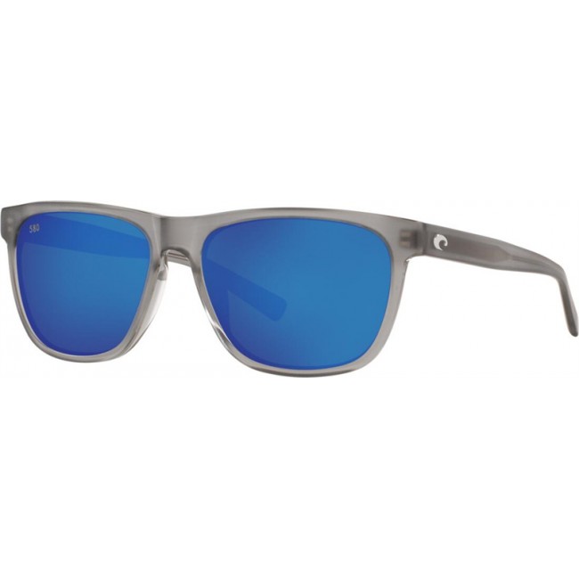 Costa Apalach Sunglasses Matte Gray Crystal Frame Blue Lens