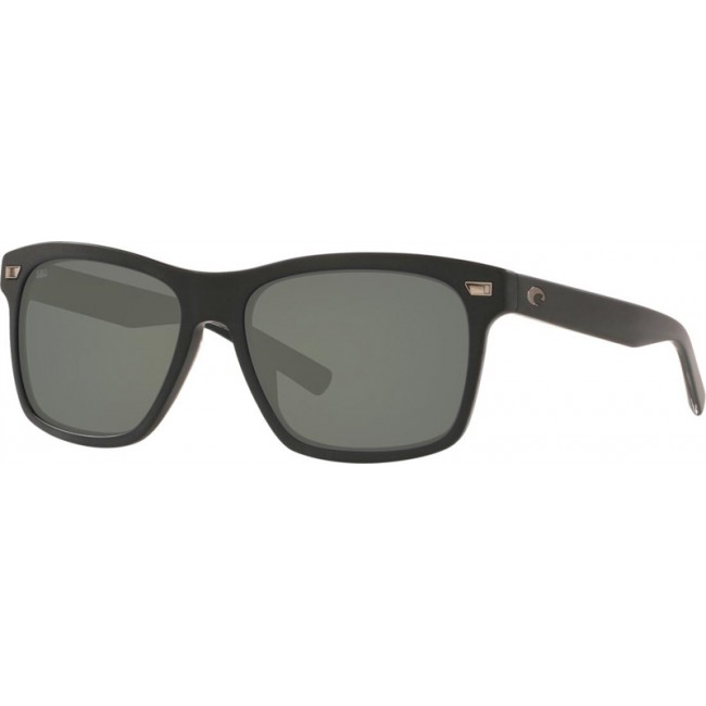 Costa Aransas Sunglasses Matte Black Frame Grey Lens