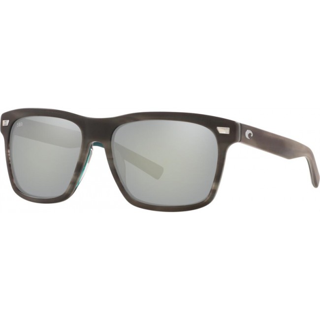Costa Aransas Sunglasses Matte Storm Gray Frame Grey Silver Lens