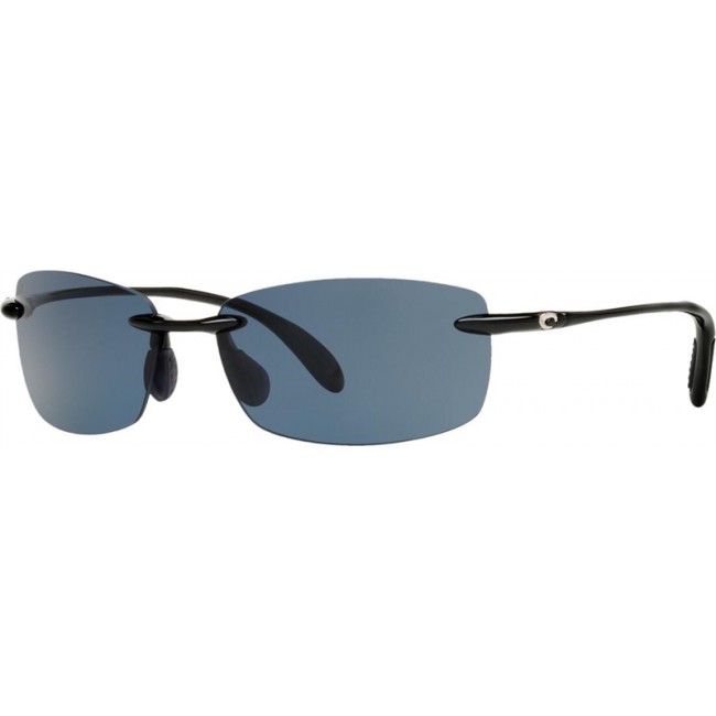 Costa Ballast Sunglasses Shiny Black Frame Grey Lens