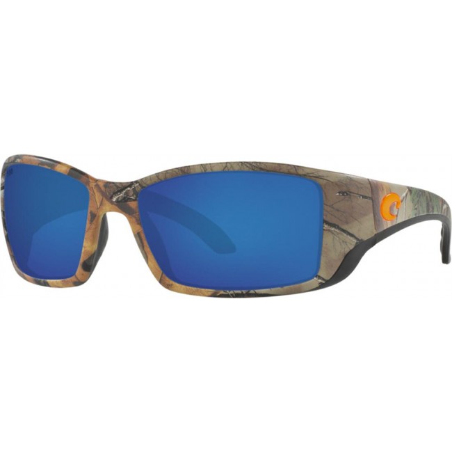 Costa Blackfin Sunglasses Realtree Xtra Camo Orange Logo Frame Blue Lens