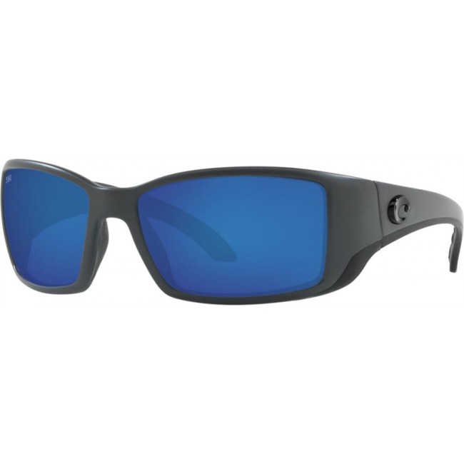 Costa Blackfin Sunglasses Matte Gray Frame Blue Lens