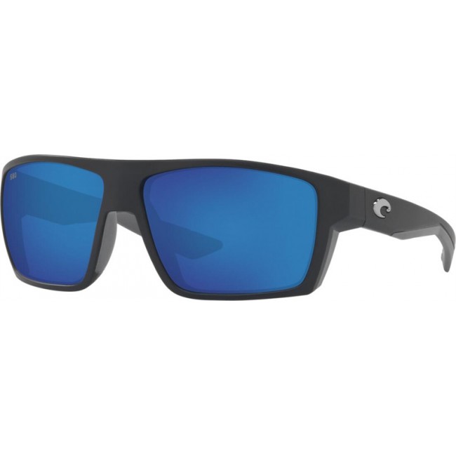 Costa Bloke Sunglasses Matte Black Frame Blue Lens
