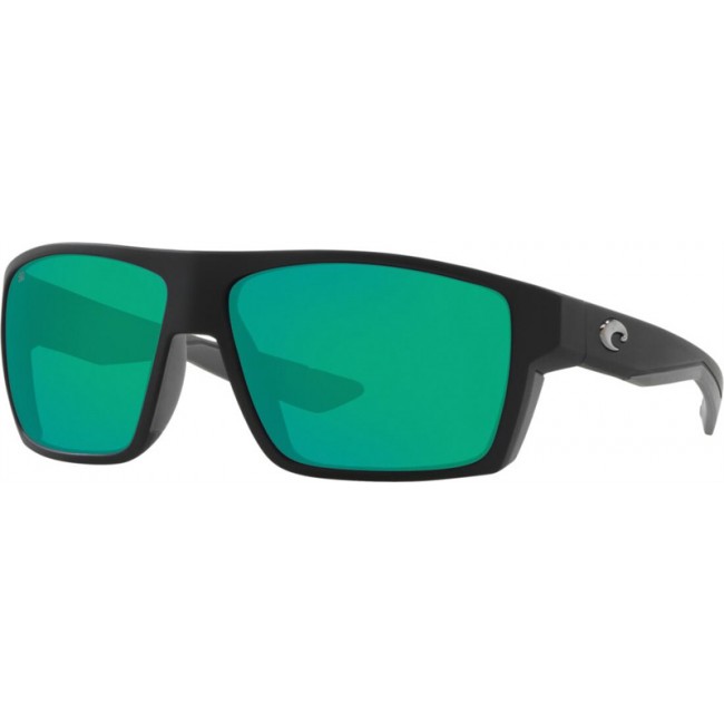 Costa Bloke Sunglasses Matte Black Frame Green Lens