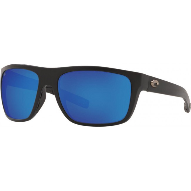 Costa Broadbill Sunglasses Matte Black Frame Blue Lens