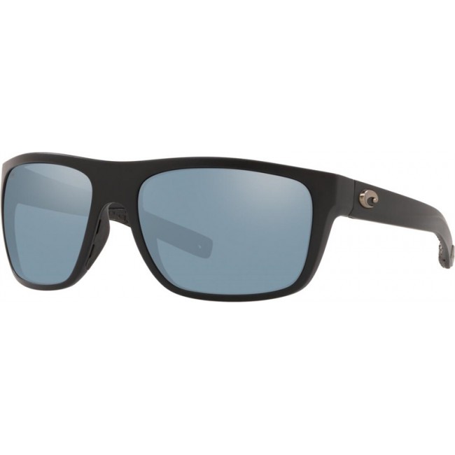 Costa Broadbill Sunglasses Matte Black Frame Grey Silver Lens