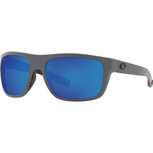 Costa Broadbill Sunglasses Matte Gray Frame Blue Lens