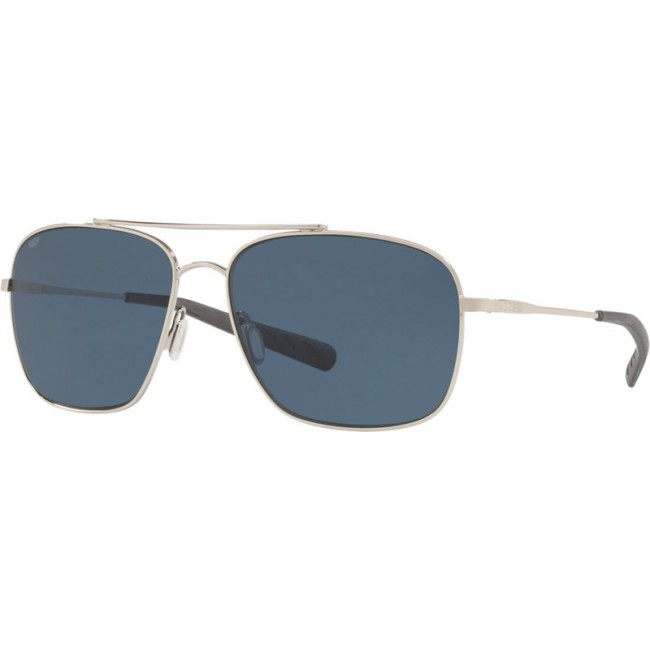 Costa Canaveral Sunglasses Palladium Frame Grey Lens