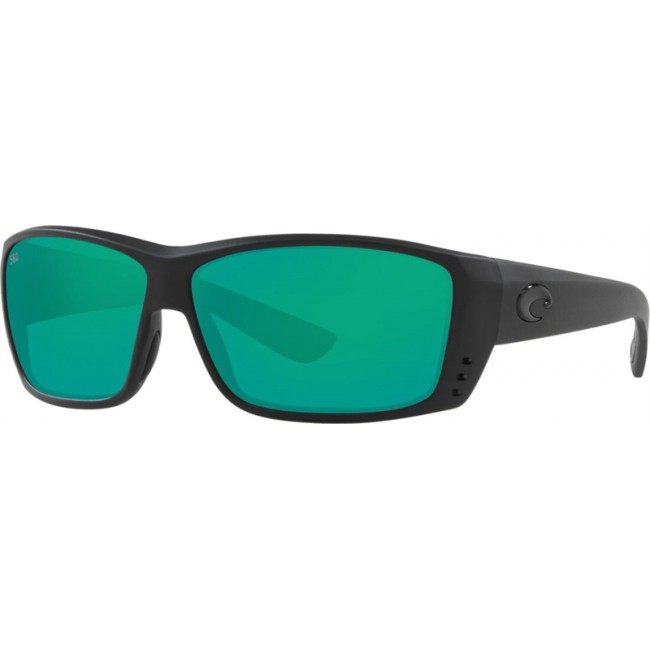 Costa Cat Cay Sunglasses Blackout Frame Green Lens