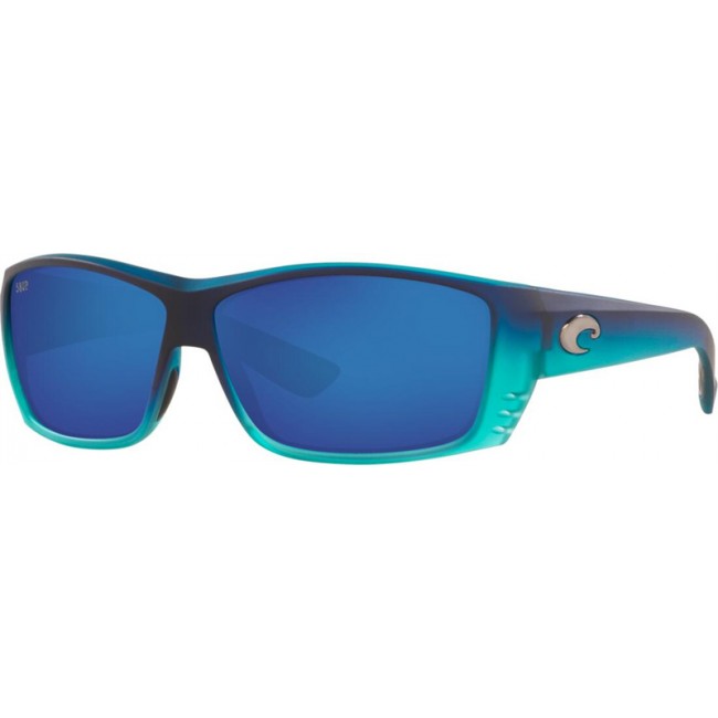 Costa Cat Cay Sunglasses Matte Caribbean Fade Frame Blue Lens