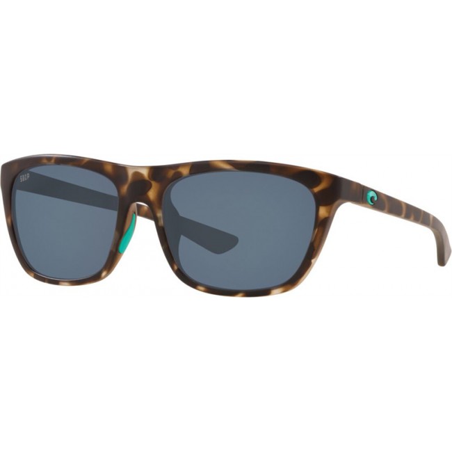 Costa Cheeca Sunglasses Matte Shadow Tortoise Frame Grey Lens