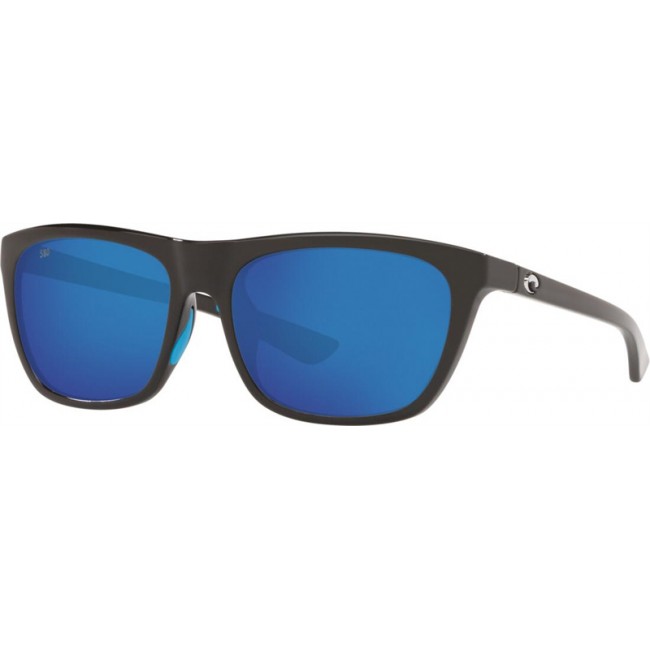 Costa Cheeca Sunglasses Shiny Black Frame Blue Lens