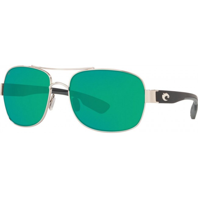 Costa Cocos Sunglasses Palladium Frame Green Lens