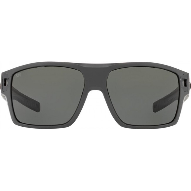Costa Diego Sunglasses Matte Gray Frame Grey Lens