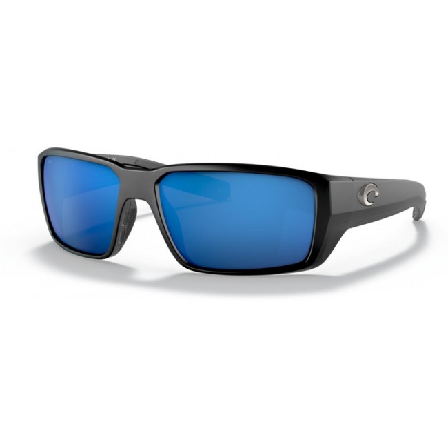 Costa Fantail PRO Sunglasses Matte Black Frame Blue Lens