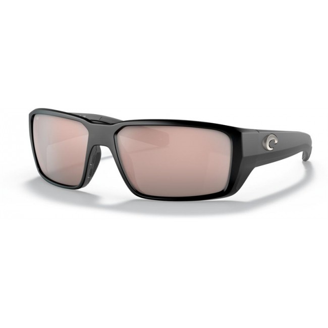 Costa Fantail PRO Sunglasses Matte Black Frame Copper Silver Lens