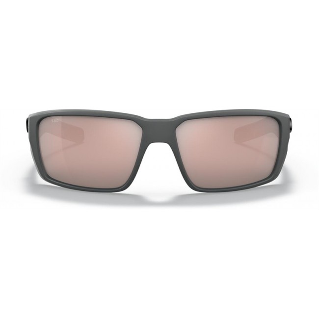 Costa Fantail PRO Sunglasses Matte Gray Frame Copper Silver Lens