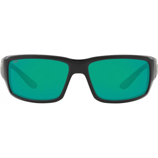 Costa Fantail Sunglasses Matte Black Frame Green Lens