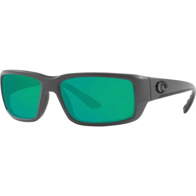 Costa Fantail Sunglasses Matte Gray Frame Green Lens