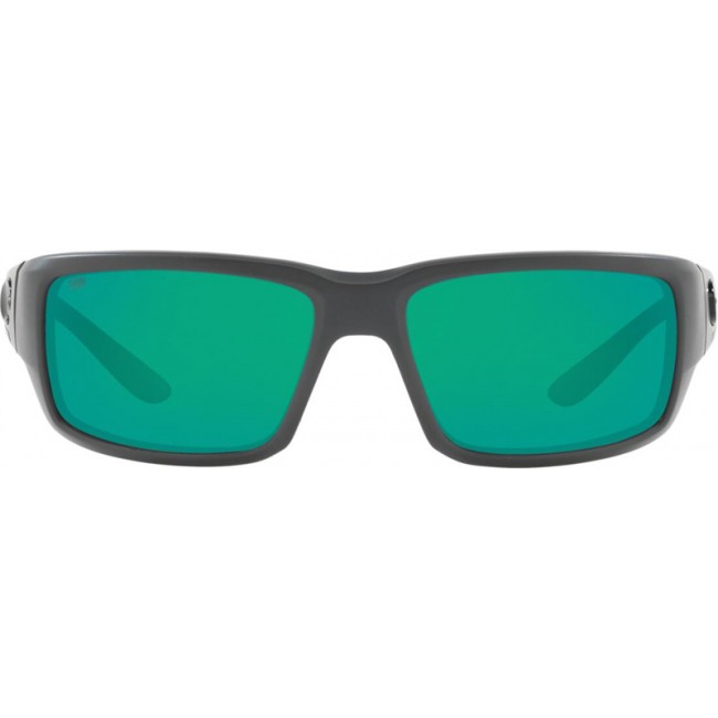 Costa Fantail Sunglasses Matte Gray Frame Green Lens