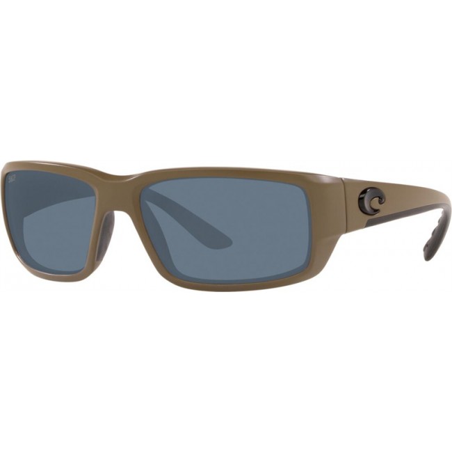 Costa Fantail Sunglasses Matte Moss Frame Grey Lens