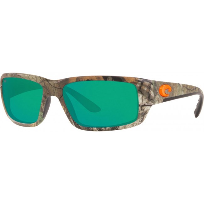 Costa Fantail Sunglasses Realtree Xtra Camo Orange Logo Frame Green Lens