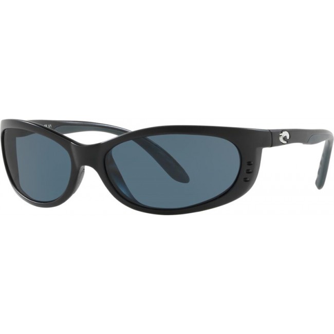 Costa Fathom Sunglasses Matte Black Frame Grey Lens