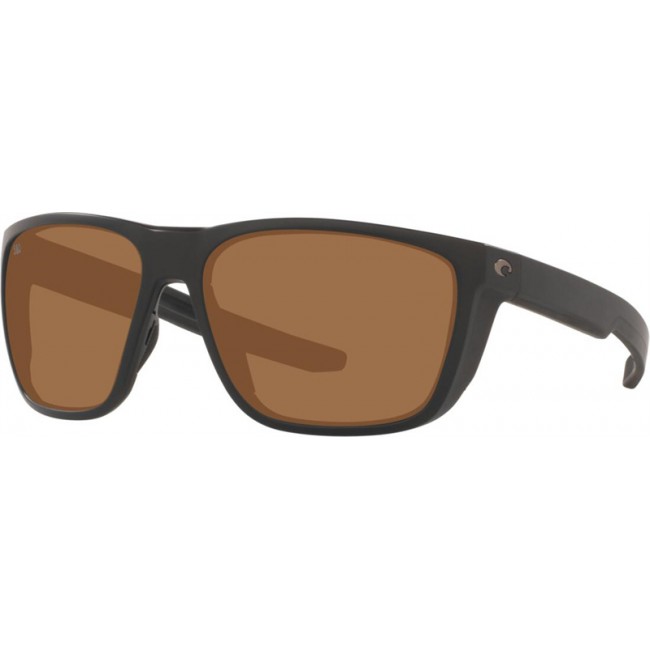 Costa Ferg Sunglasses Matte Black Frame Copper Lens