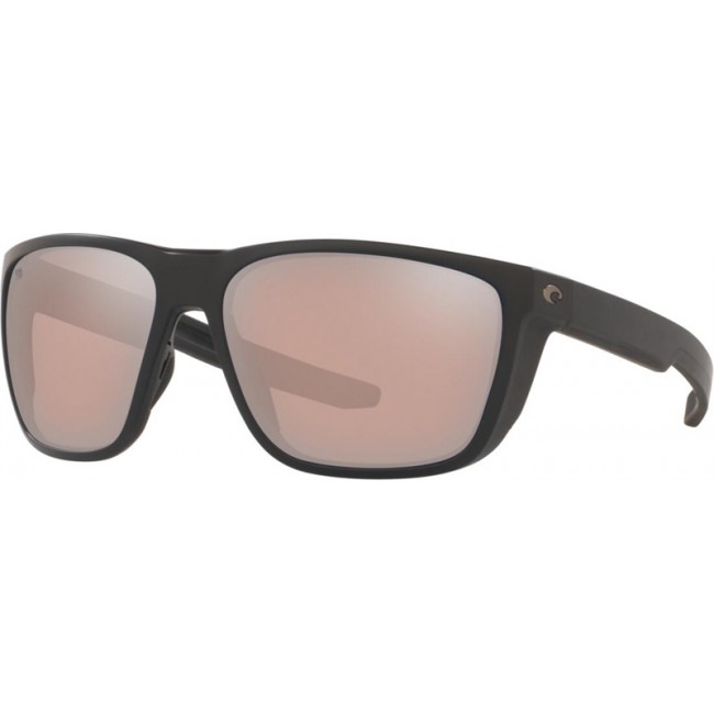 Costa Ferg Sunglasses Matte Black Frame Copper Silver Lens