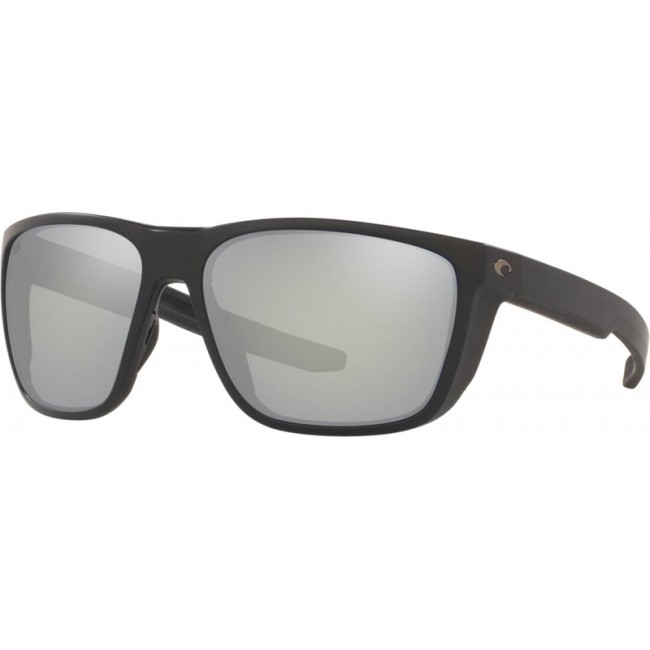 Costa Ferg Sunglasses Matte Black Frame Grey Silver Lens