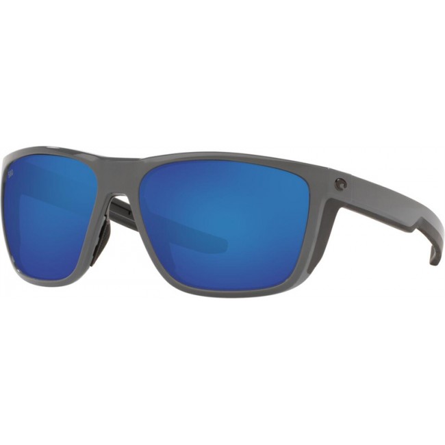 Costa Ferg Sunglasses Matte Gray Frame Blue Lens