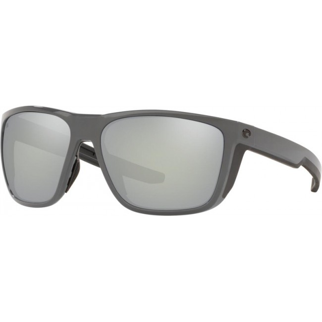 Costa Ferg Sunglasses Matte Gray Frame Grey Silver Lens
