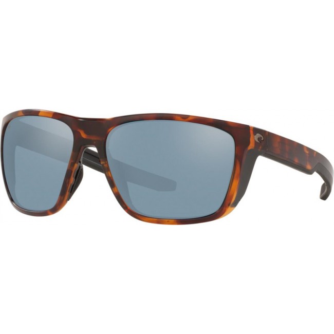 Costa Ferg Sunglasses Matte Tortoise Frame Grey Silver Lens