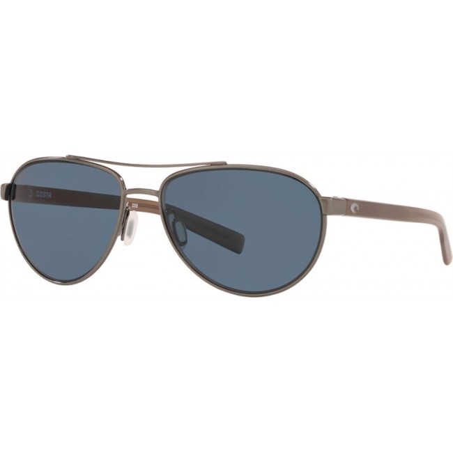 Costa Fernandina Sunglasses Brushed Gunmetal Frame Grey Lens
