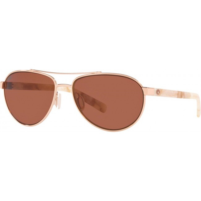 Costa Fernandina Sunglasses Rose Gold Frame Copper Lens
