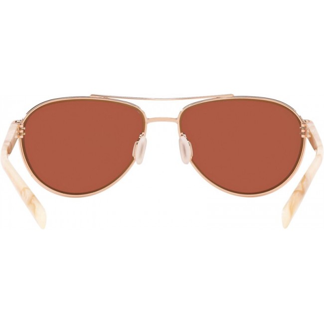 Costa Fernandina Sunglasses Rose Gold Frame Copper Silver Lens