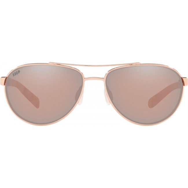 Costa Fernandina Sunglasses Rose Gold Frame Copper Silver Lens