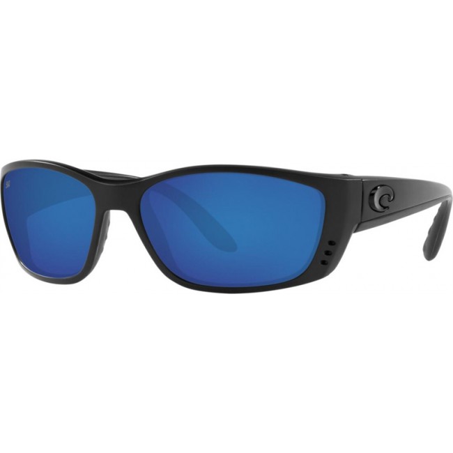 Costa Fisch Sunglasses Blackout Frame Blue Lens