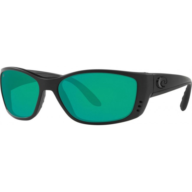 Costa Fisch Sunglasses Blackout Frame Green Lens