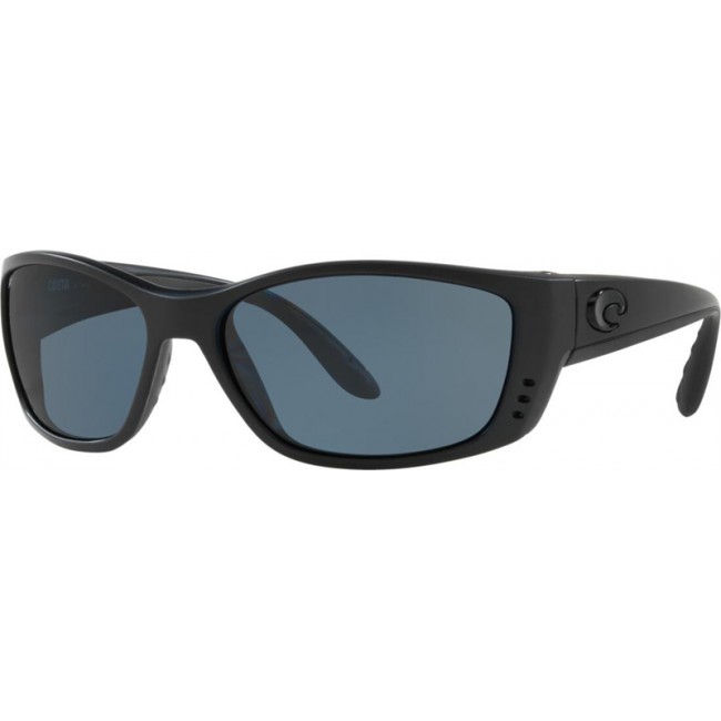 Costa Fisch Sunglasses Blackout Frame Grey Lens