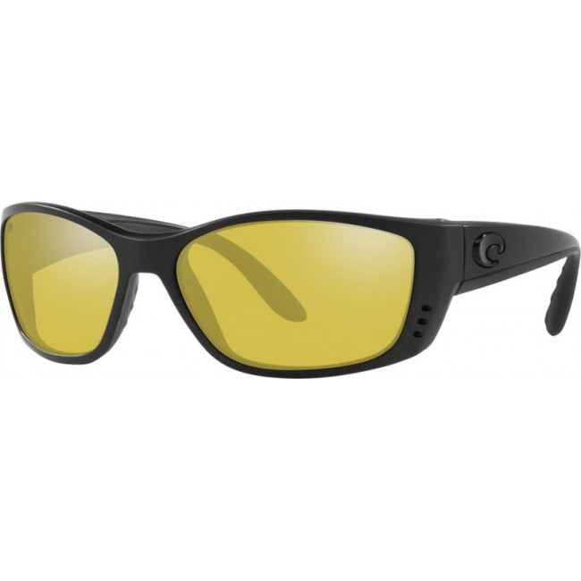Costa Fisch Sunglasses Blackout Frame Sunrise Silver Lens