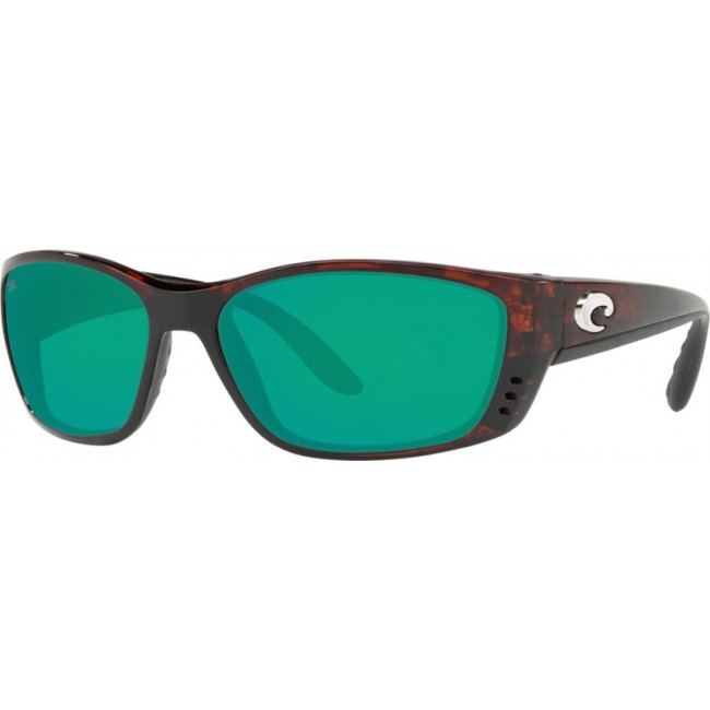 Costa Fisch Sunglasses Tortoise Frame Green Lens