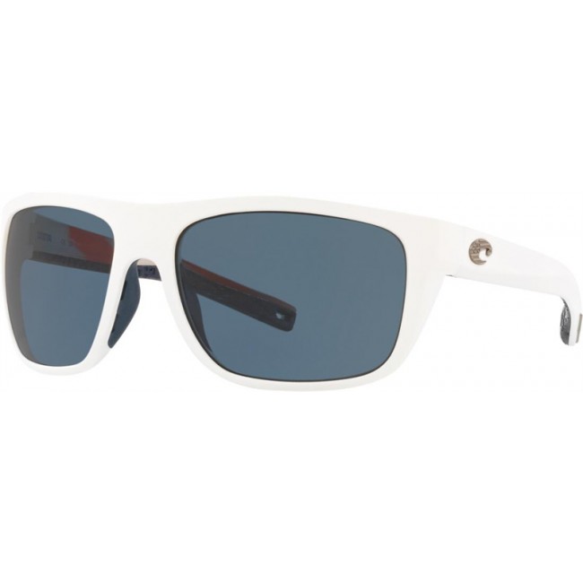 Costa Freedom Series Broadbill Sunglasses Matte Usa White Frame Grey Lens