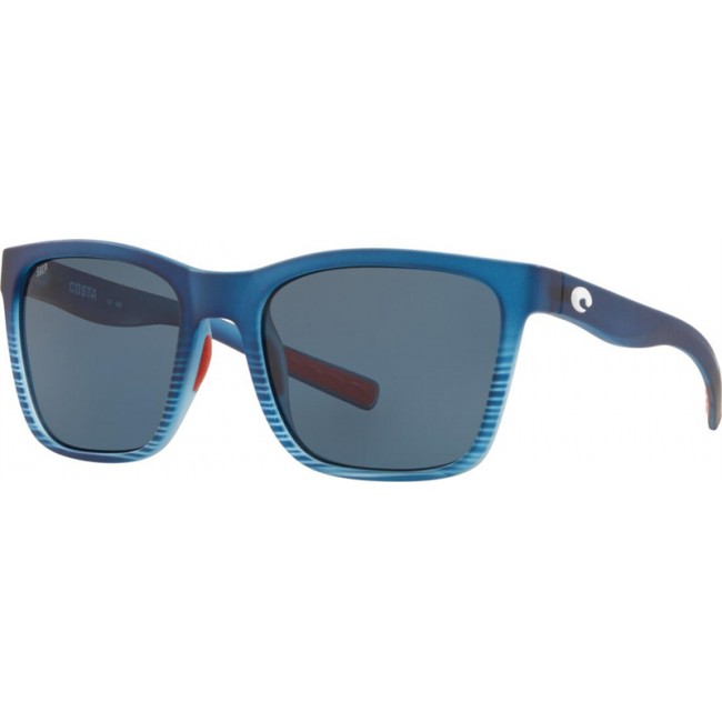 Costa Freedom Series Panga Sunglasses Matte Blue Fade Frame Grey Lens