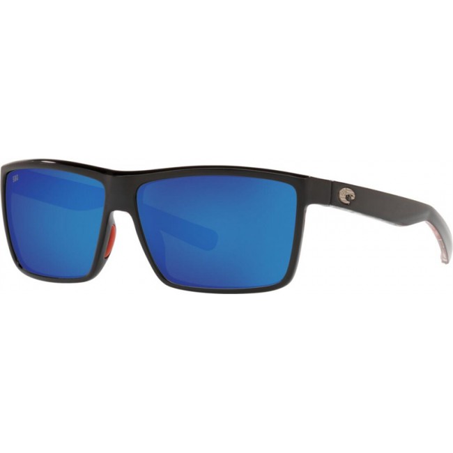 Costa Freedom Series Rinconcito Sunglasses Shiny Usa Black Frame Blue Lens
