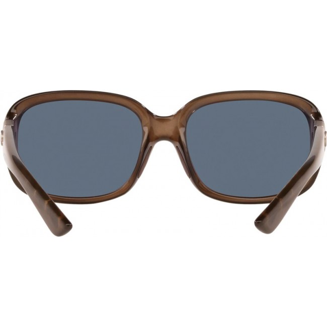 Costa Gannet Sunglasses Shiny Taupe Crystal Frame Grey Lens