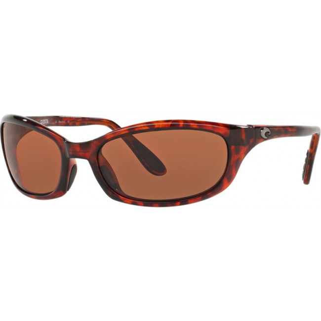 Costa Harpoon Sunglasses Tortoise Frame Copper Lens