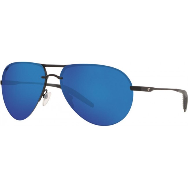 Costa Helo Sunglasses Matte Black Frame Blue Lens