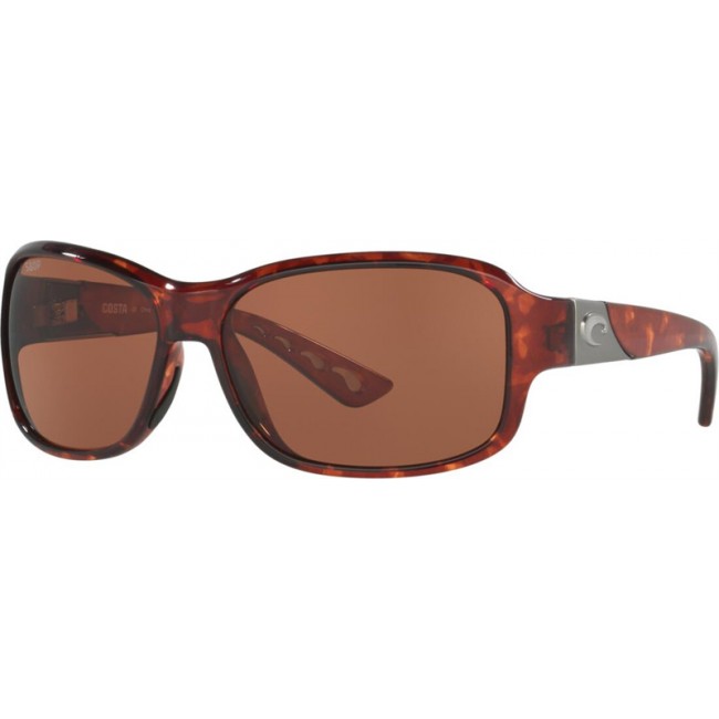 Costa Inlet Sunglasses Tortoise Frame Copper Lens